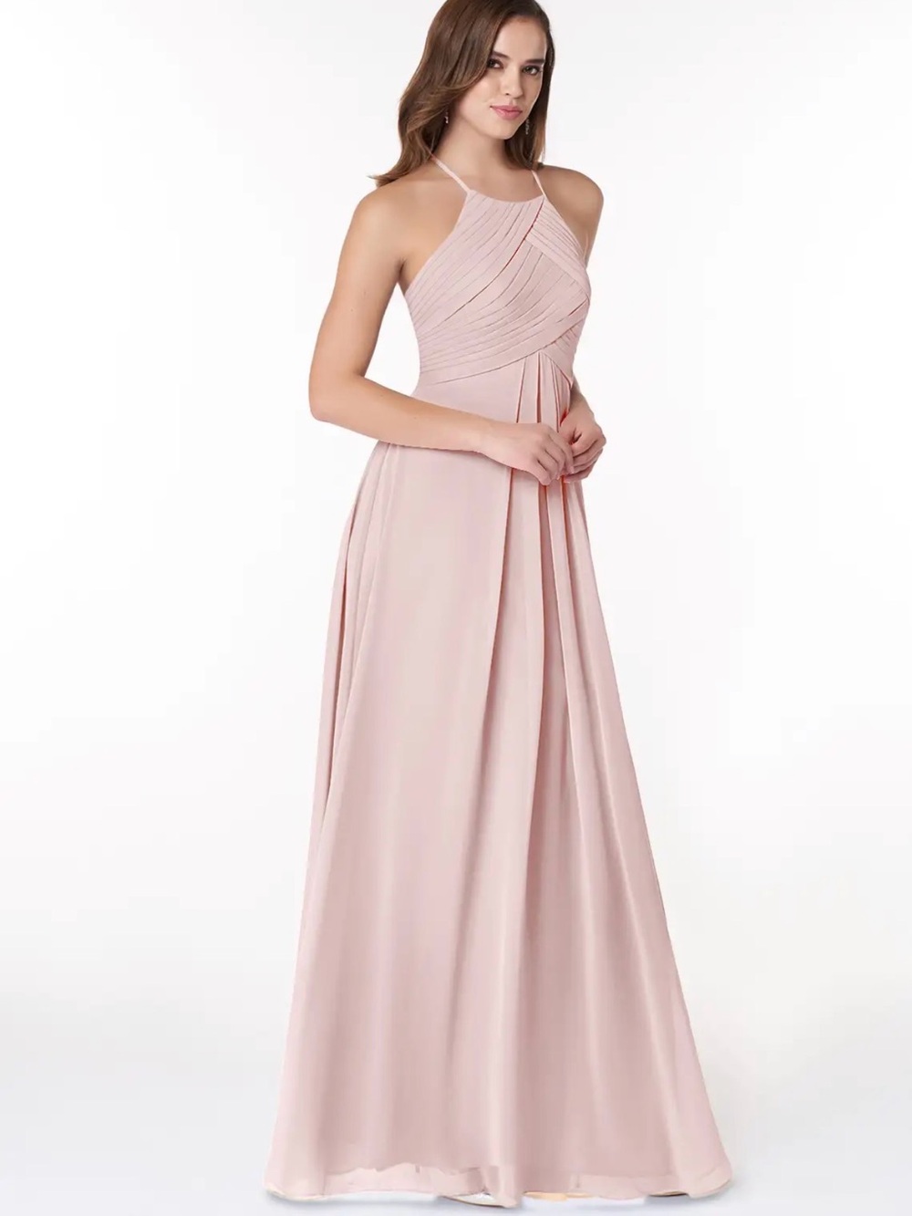 Azazie Blushing Pink Bridesmaid Dress